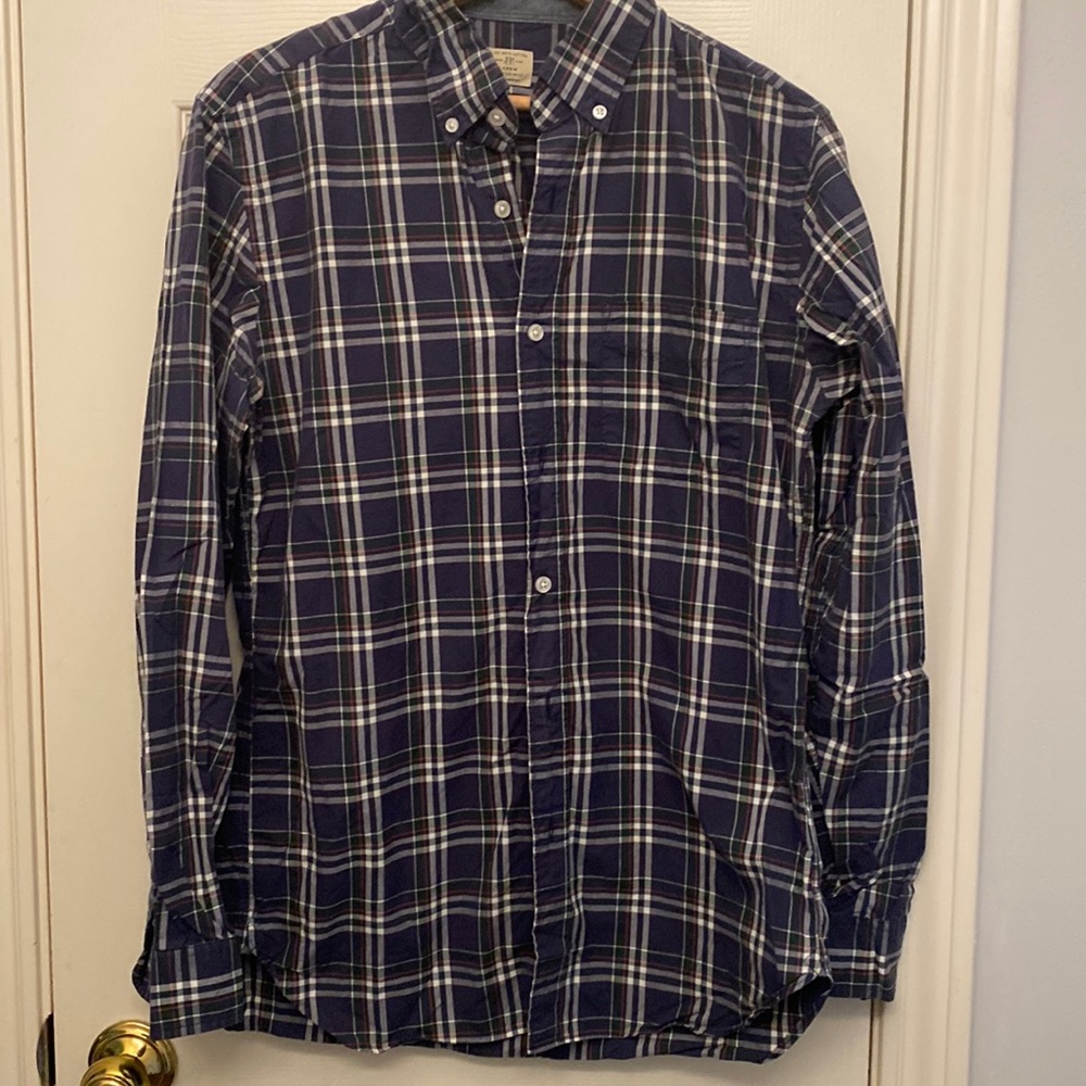 JCrew Men’s Plaid Cotton Buttondown